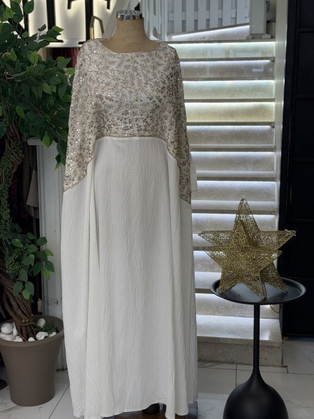 عباي لنن مقصبة دهبي وترتر