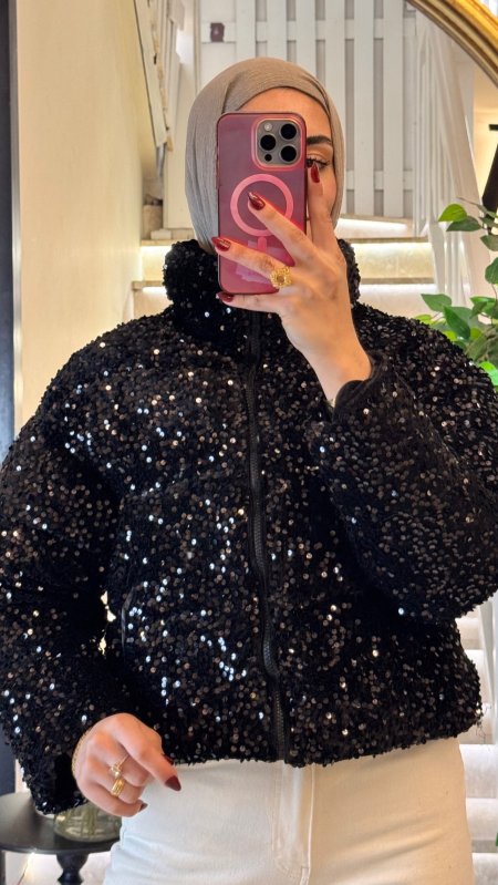 جاكيت سترس اسود