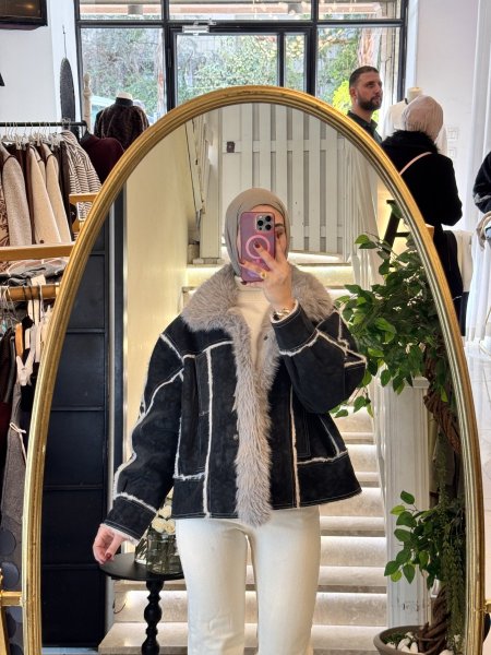 جاكيت مبطن فرو